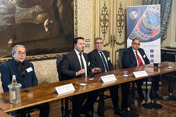 Dr. Adel Al-Muslimani's meeting with the Italian Chamber of Commerce and the Writers' Union